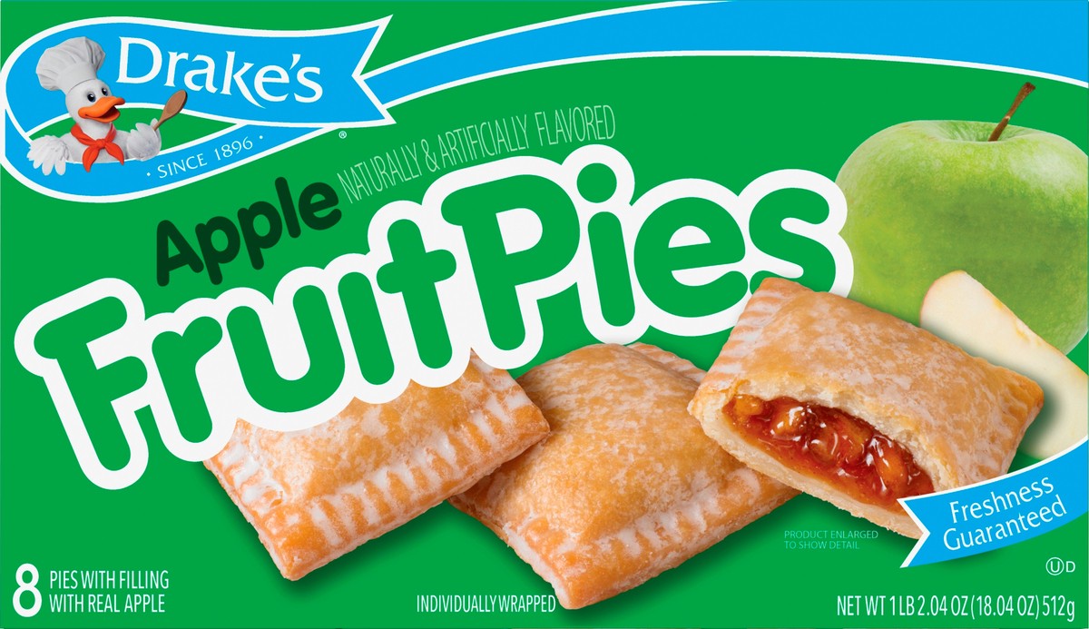 slide 3 of 7, Drake's Pies, Drake's Family Pack Apple Fruit Pies, 8 ct