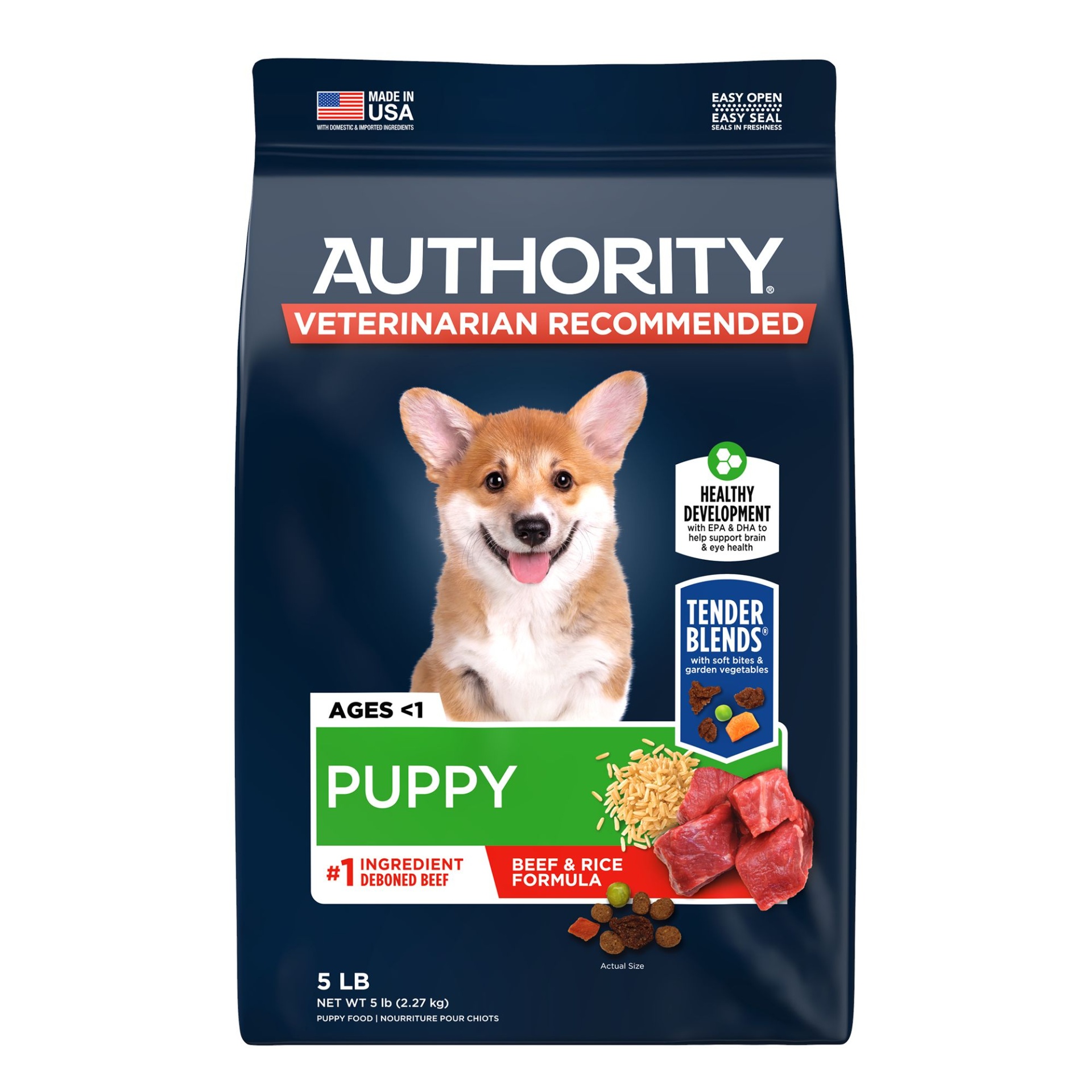 Authority Everyday Health Puppy Dry Dog Food Beef 5 lb Shipt