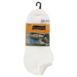 No Nonsense Ahh Said The Foot Socks No Show Womens Super Soft White Size 4