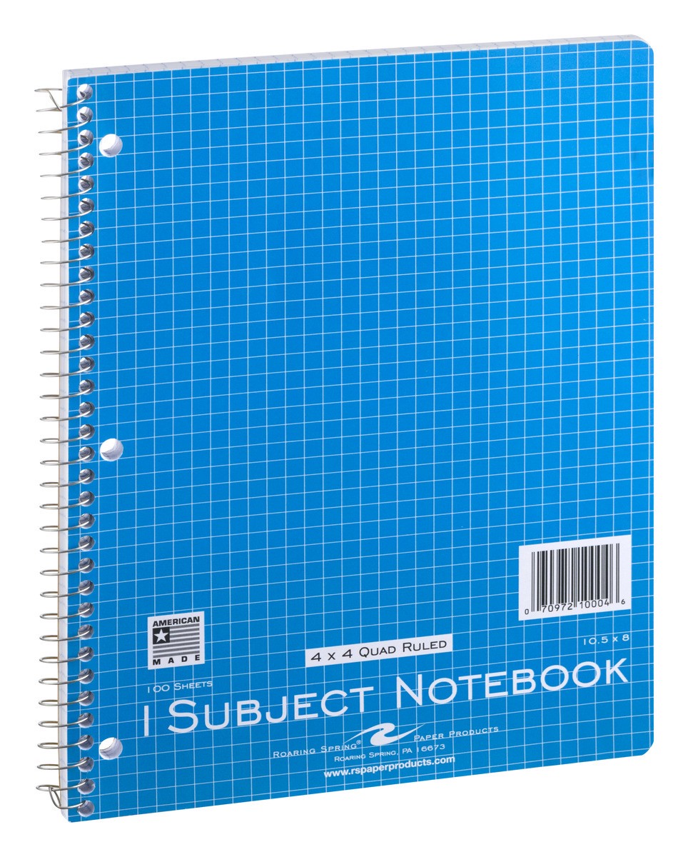 slide 8 of 9, Roaring Spring 1 Subject Notebook, 1 ct