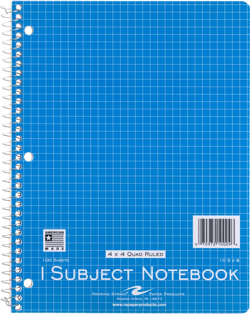slide 7 of 9, Roaring Spring 1 Subject Notebook, 1 ct