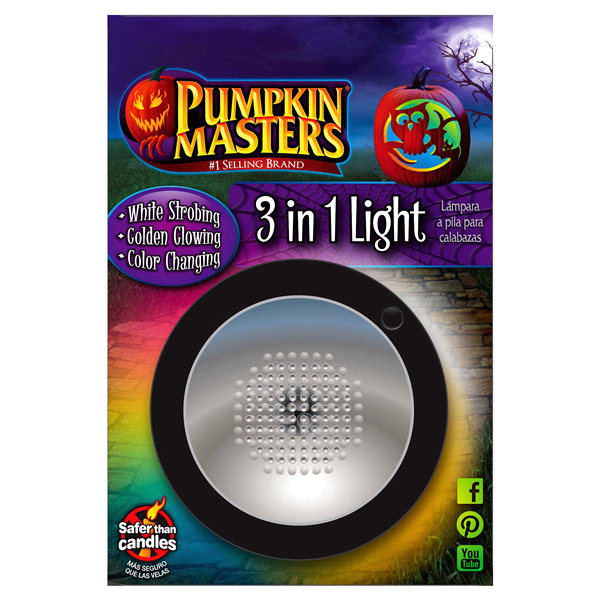 slide 1 of 1, Pumpkin Masters 3-in-1 Pumpkin Light, 1 ct