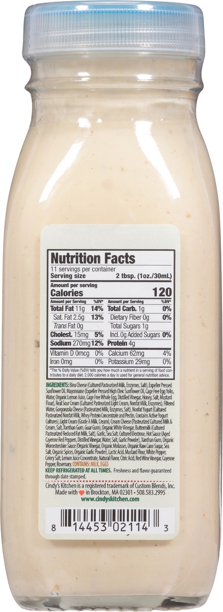slide 6 of 9, Cindy's Kitchen Real Bleu Cheese Dressing & Dip 11 fl oz, 11 fl oz