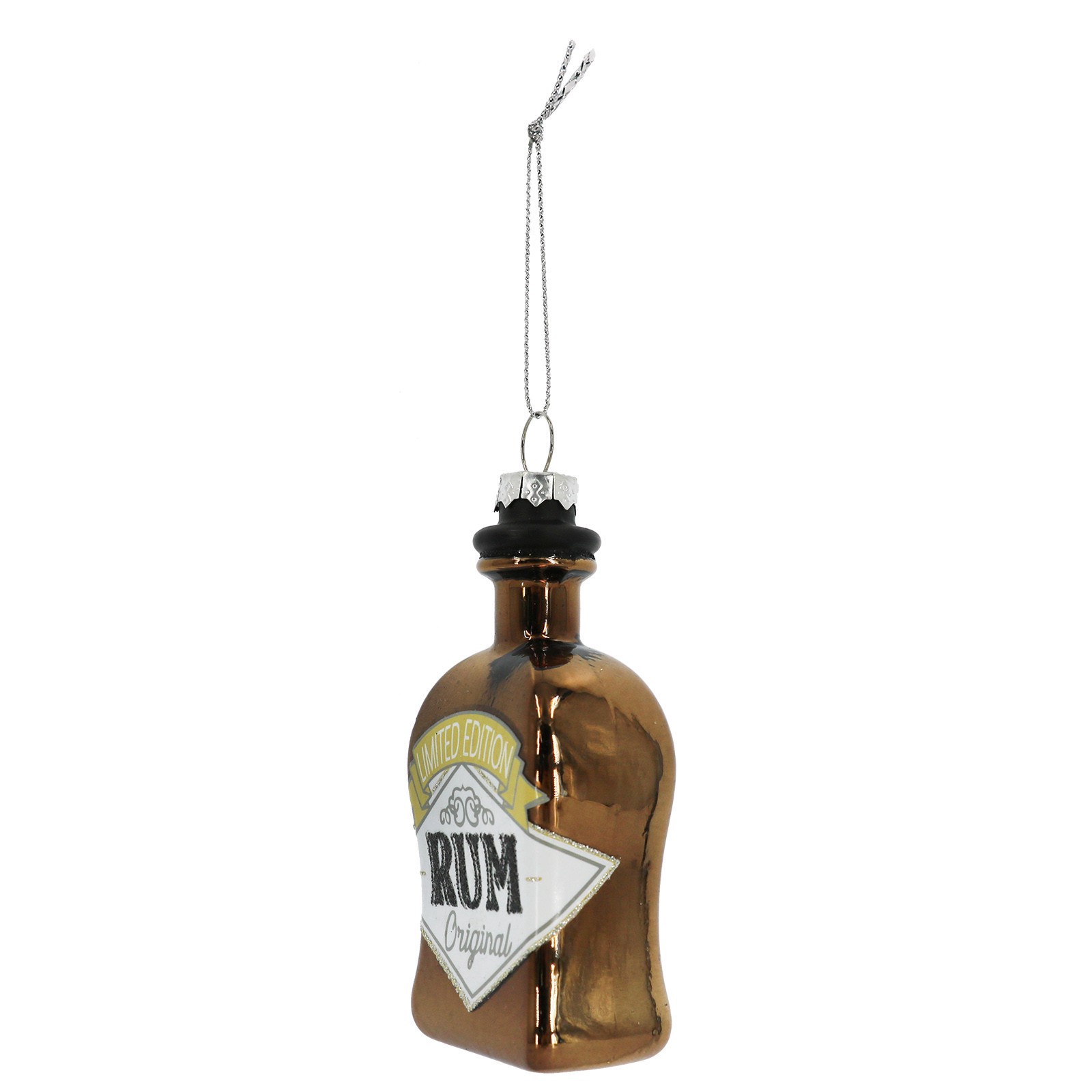 slide 4 of 4, 4.5" Rum Bottle Glass Ornament By Ashland, 4.5 in