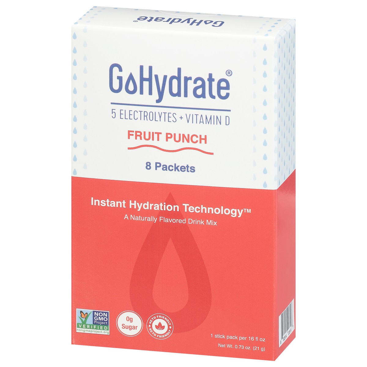 slide 4 of 9, GoHydrate Instant Hydration Technology Fruit Punch Drink Mix - 8 ct, 8 ct