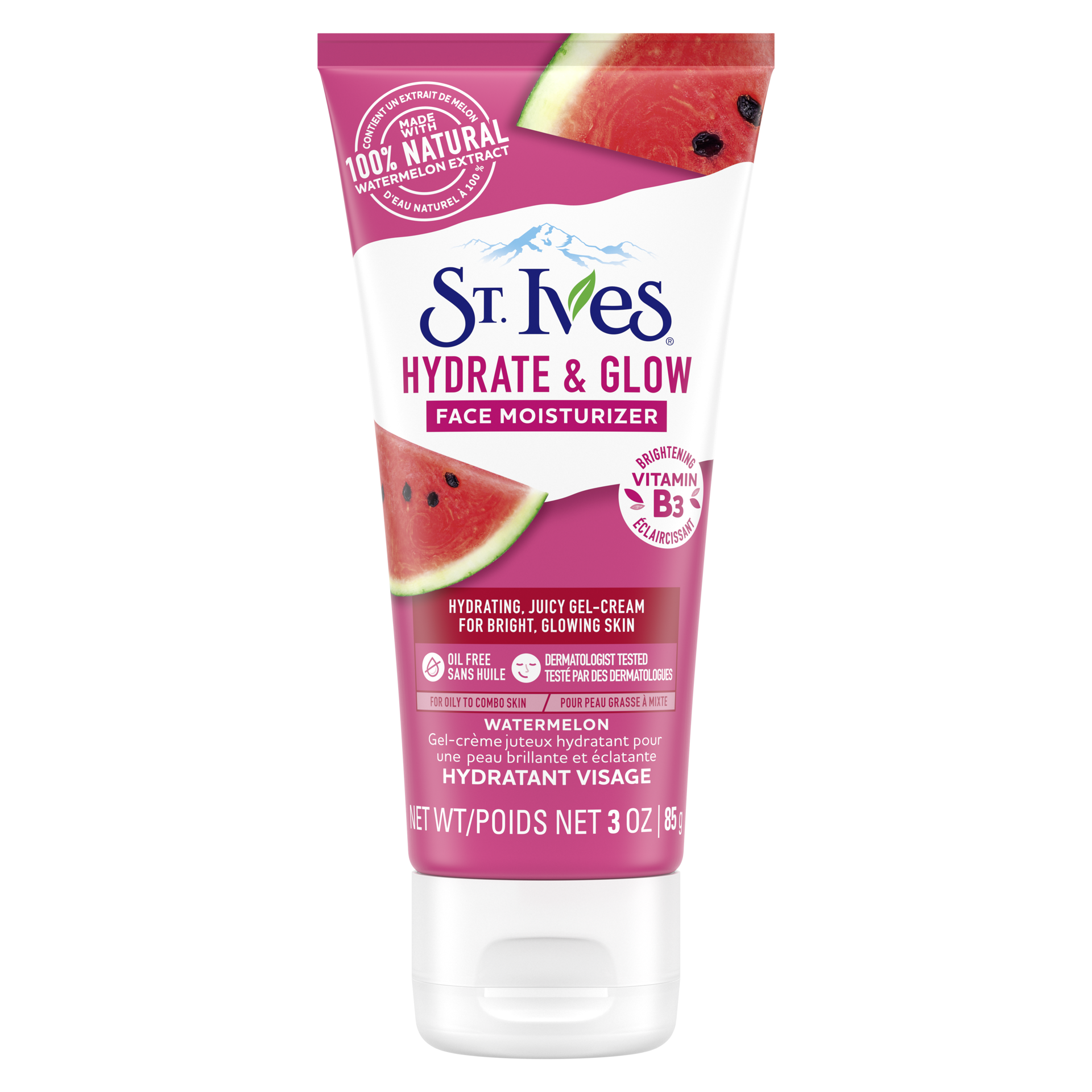 slide 2 of 4, St. Ives Hydrate & Glow Face Moisturizer Watermelon, 3 oz, 3 oz