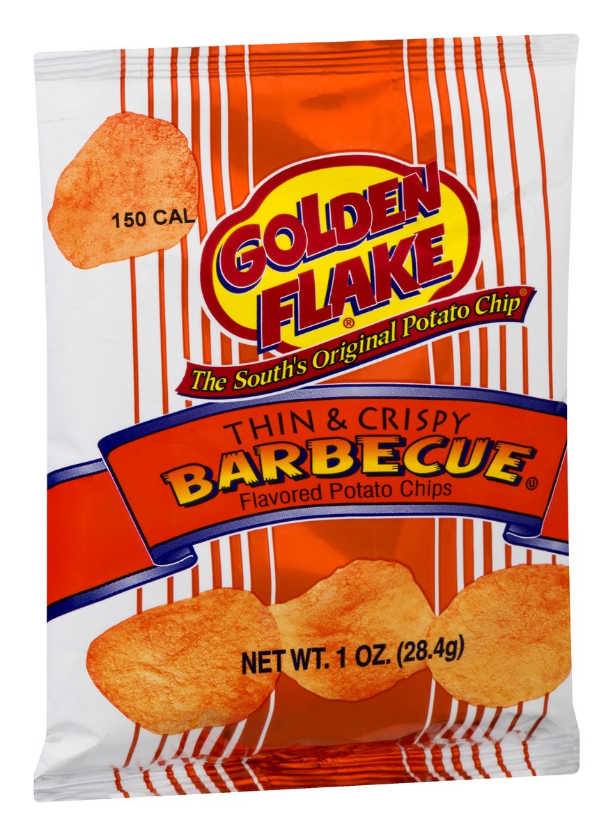 slide 11 of 11, Golden Flake Barbecue Potato Chips, 1 oz