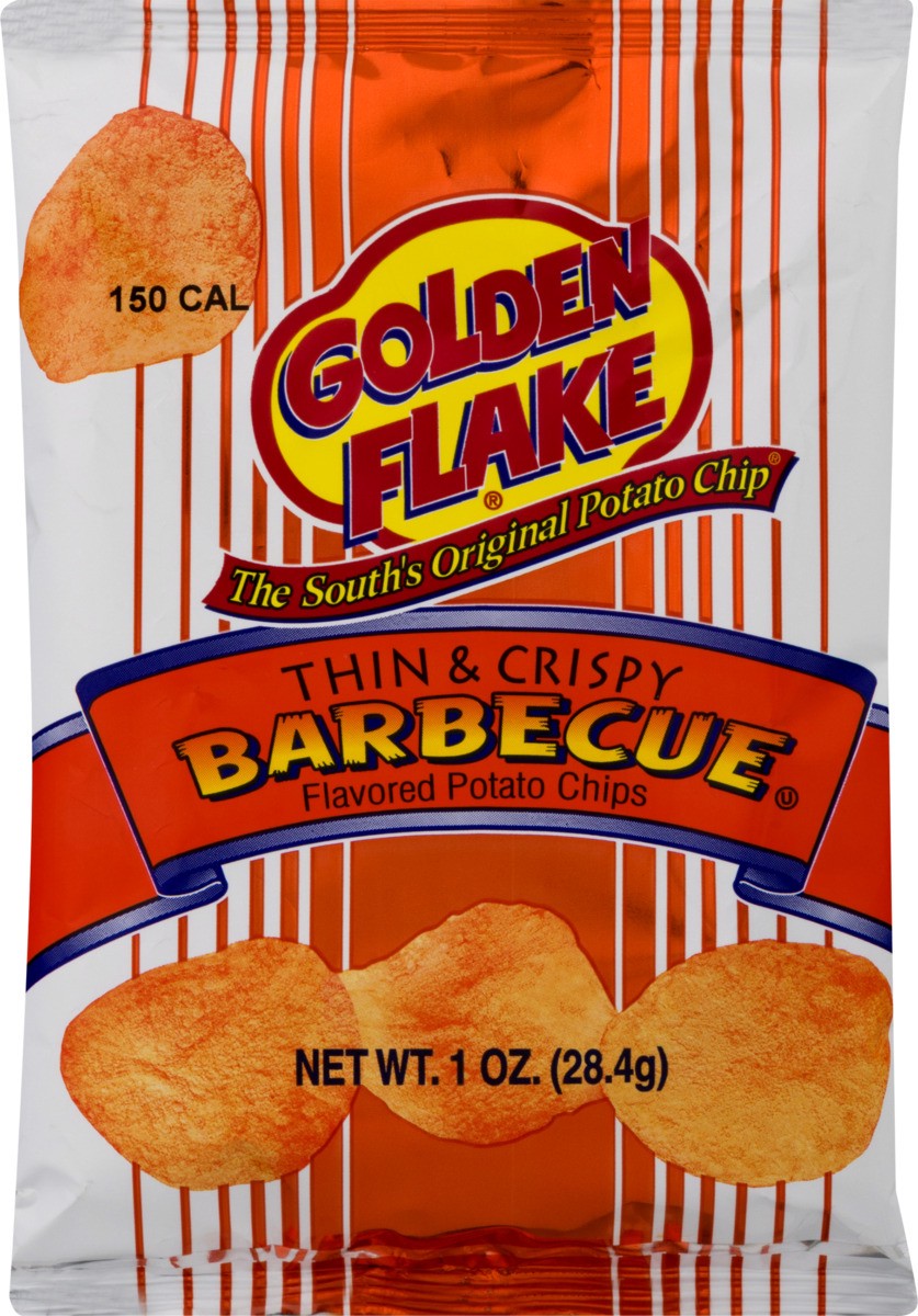 slide 10 of 11, Golden Flake Barbecue Potato Chips, 1 oz