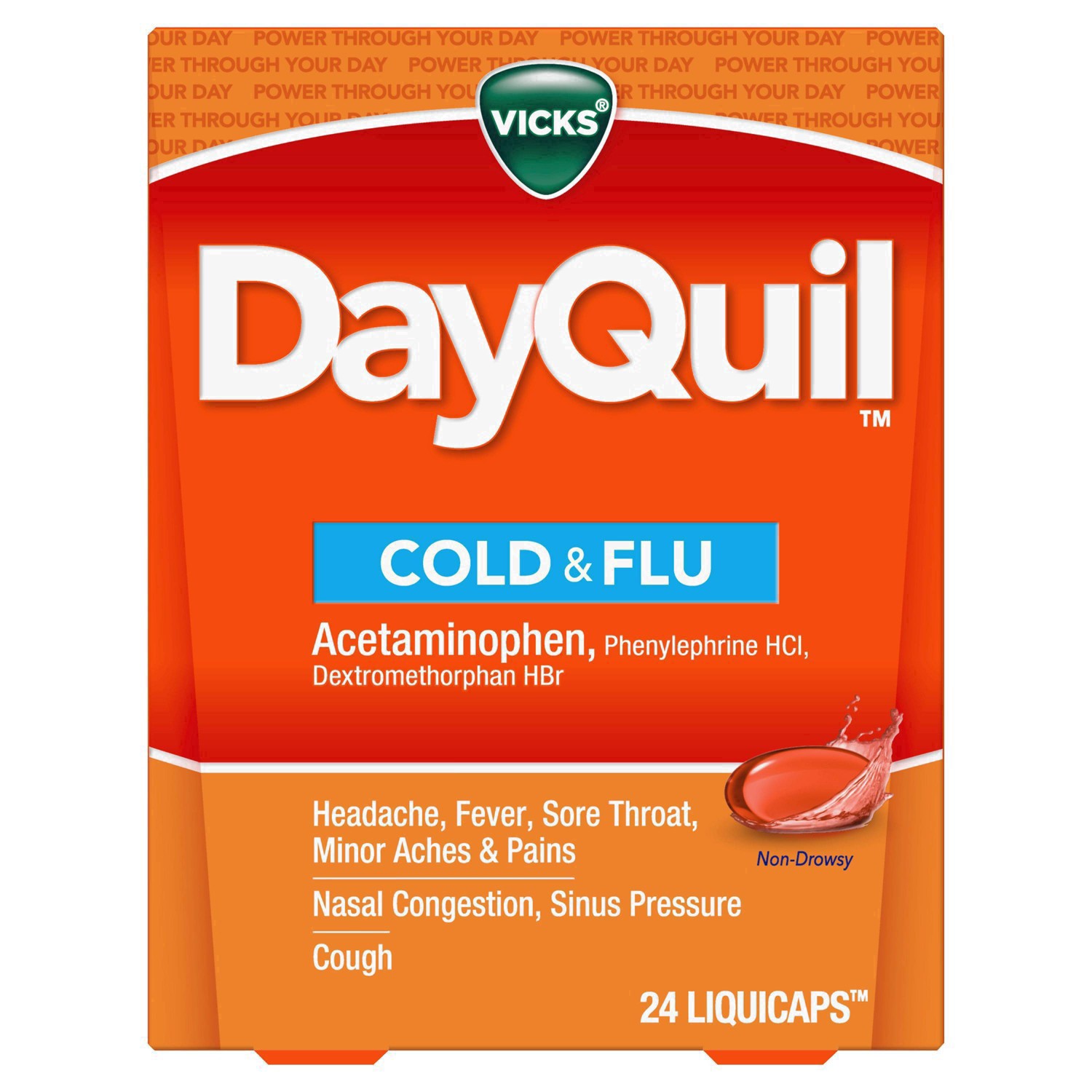 slide 40 of 67, Vicks DayQuil Cold & Flu Multi-Symptom Medicine LiquiCaps - 24ct, 