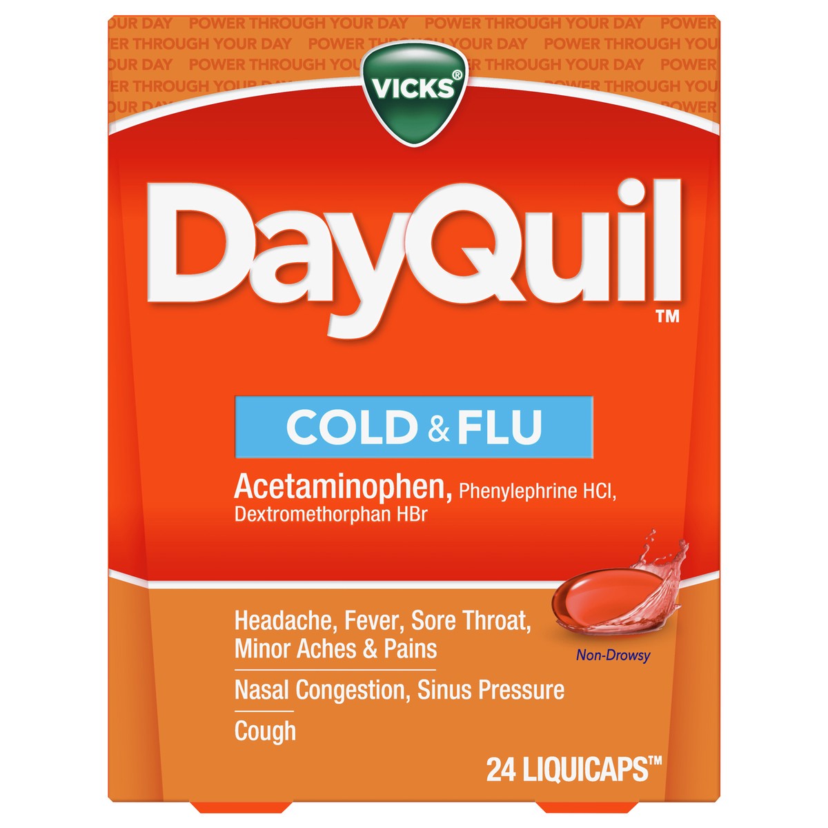 slide 1 of 67, Vicks DayQuil Cold & Flu Multi-Symptom Medicine LiquiCaps - 24ct, 24 ct