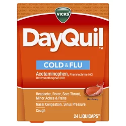 Vicks Dayquil Non-Drowsy Cold & Flu Multi-Symptom Relief Liquicaps