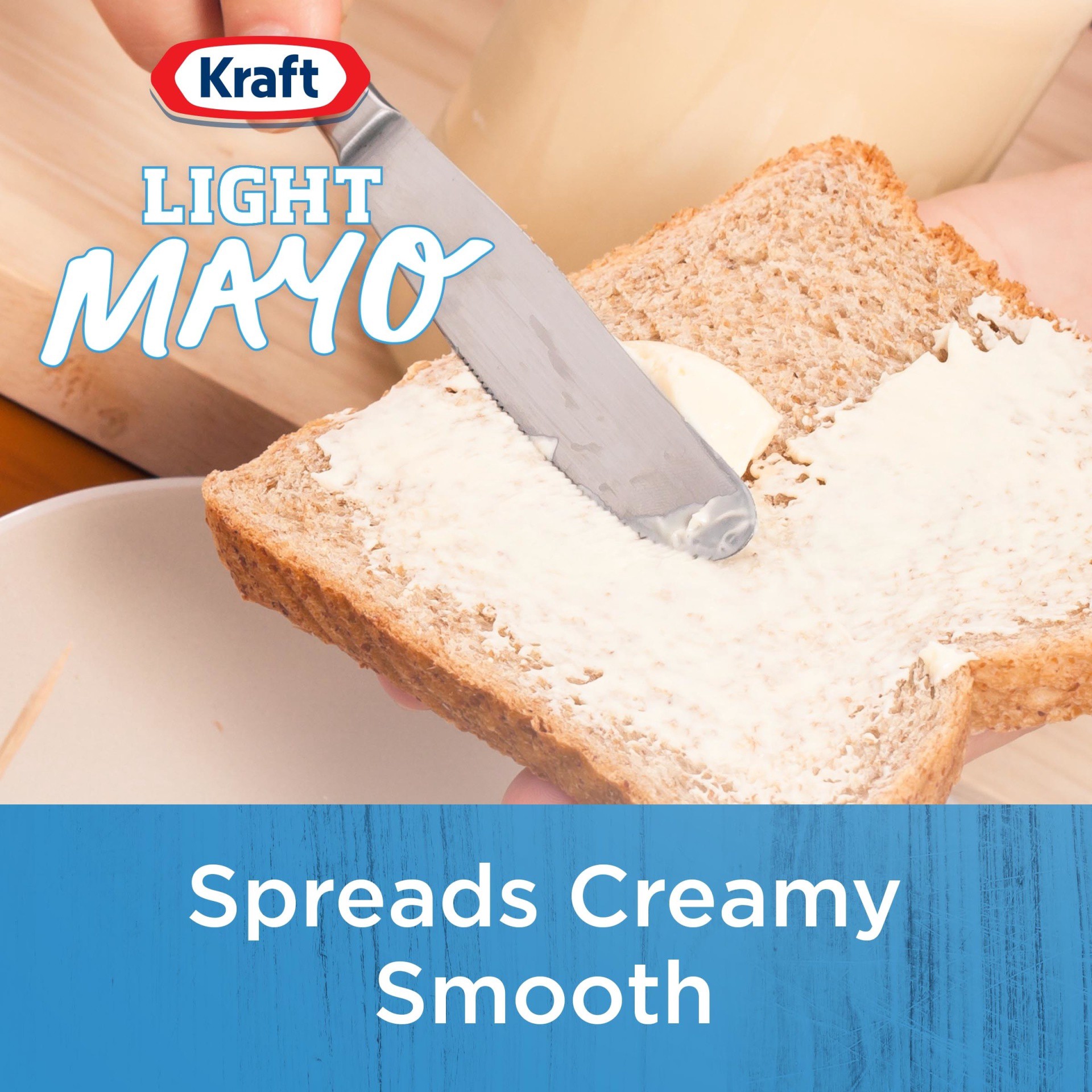slide 2 of 12, Kraft Light Mayo with 1/2 the Fat & Calories of Regular Mayonnaise, 30 fl oz Jar, 30 fl oz