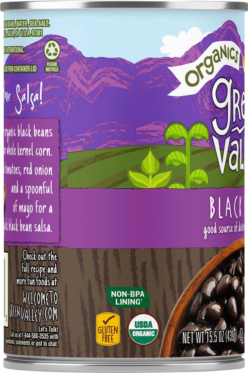 slide 4 of 7, Green Valley Organics Black Beans, 15.5 oz