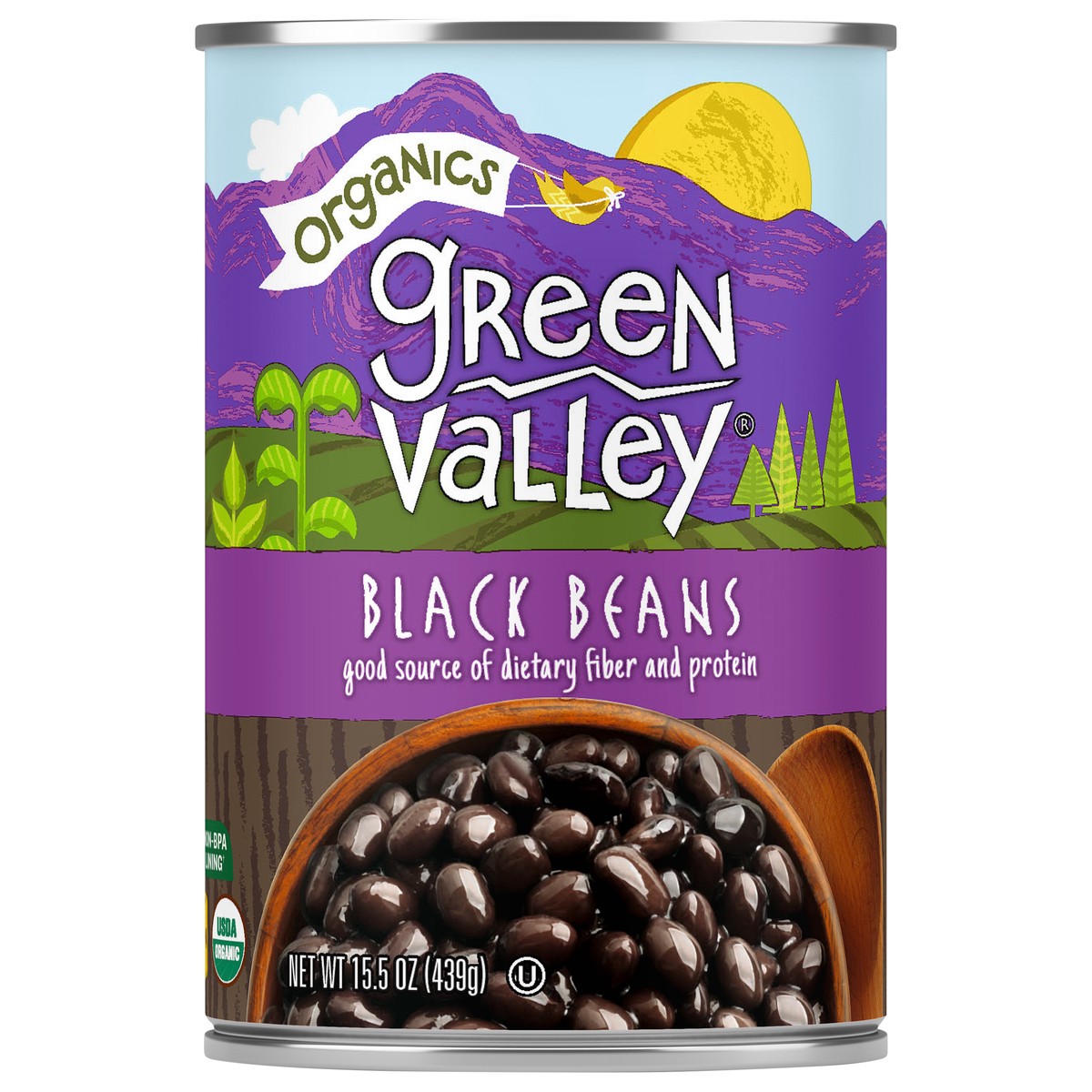 slide 2 of 7, Green Valley Organics Black Beans, 15.5 oz