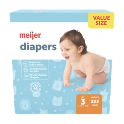 Meijer Baby Diapers Club Sz3 222ct