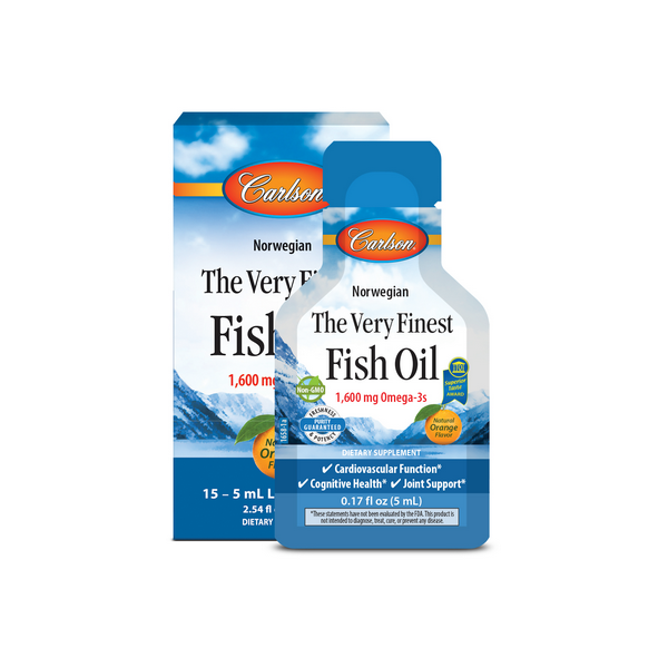 slide 1 of 1, Carlson Labs Fish Oil Omega-3 Orange, 15 ct