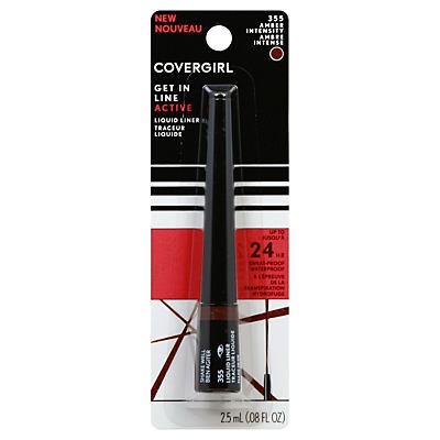 slide 1 of 1, Covergirl Get In Line Active Eyeliner Amber Intensity 355, 0.08 oz