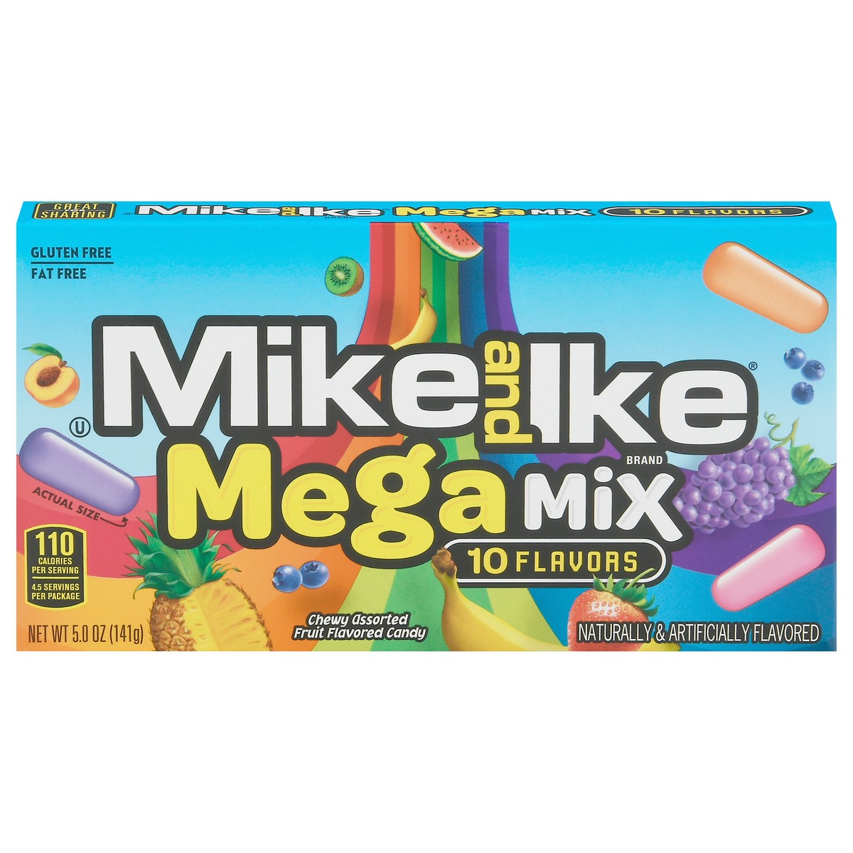 slide 1 of 1, MIKE AND IKE Mega Mix Fruit Flavored Candies, 5 oz