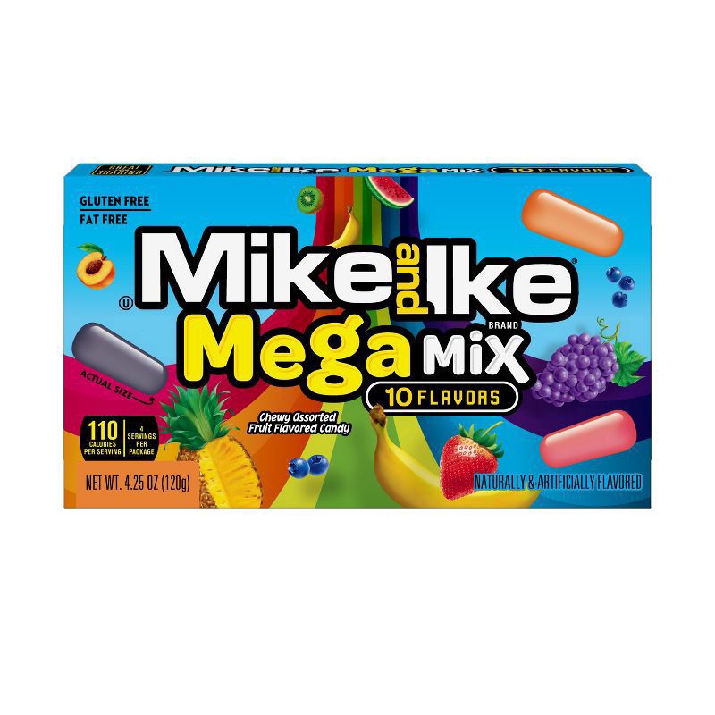 slide 1 of 12, MIKE AND IKE Mega Mix Chewy Assorted Candy - 4.25oz, 4.25 oz