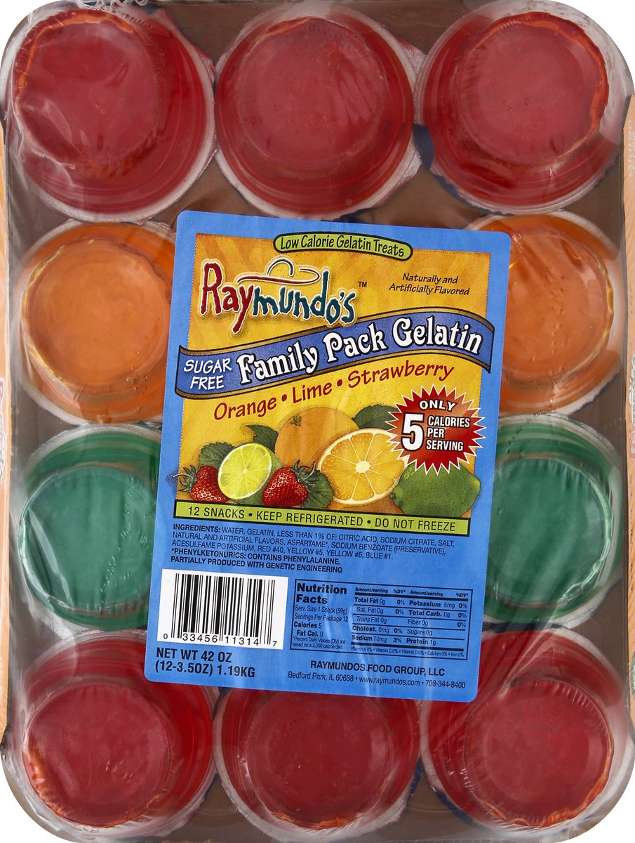 slide 4 of 4, Raymundo's Family Pack Sugar Free Gelatin, 3.5 oz