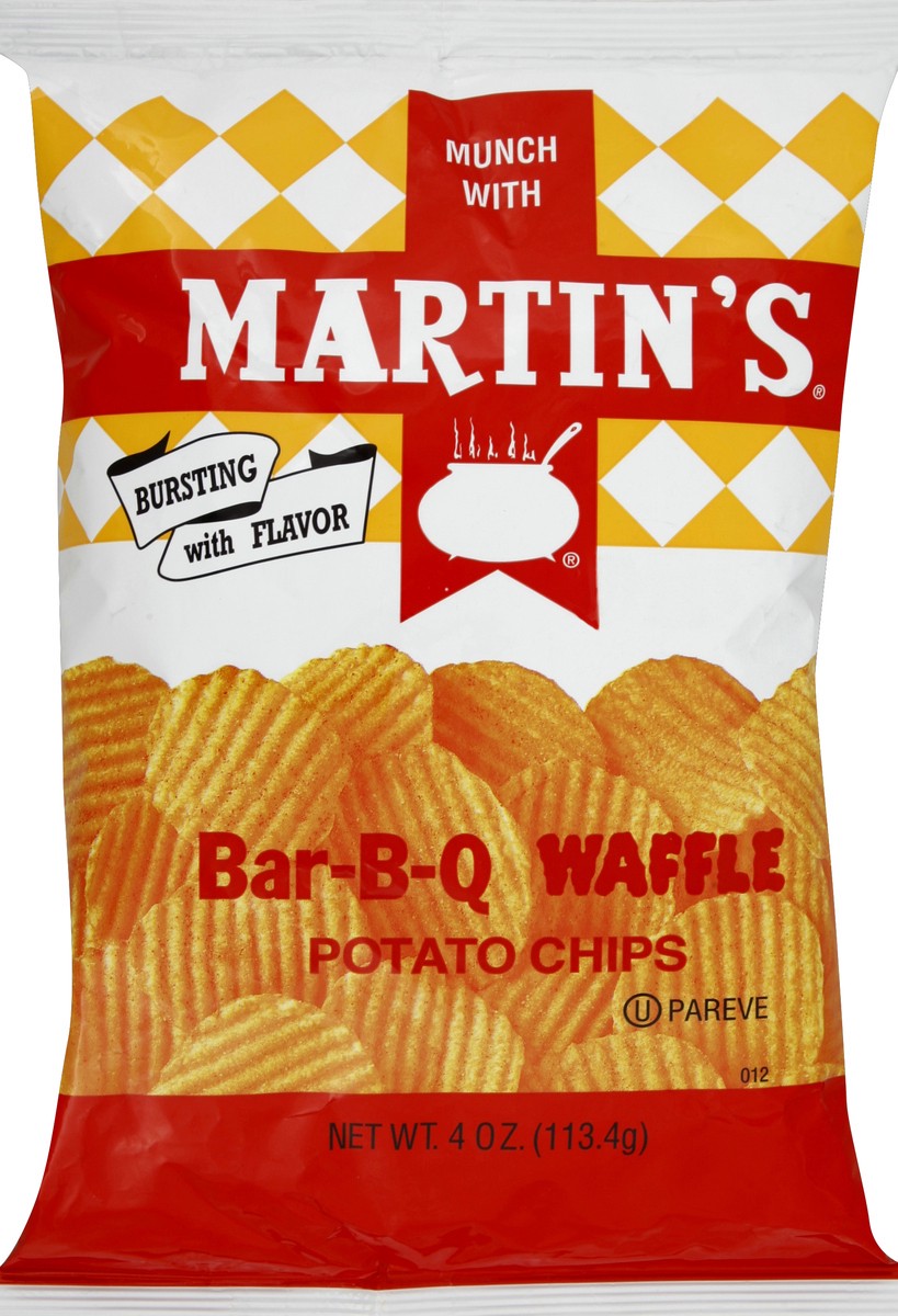 slide 6 of 6, Martin's Bar-B-Q Waffle Potato Chips, 3.5 oz