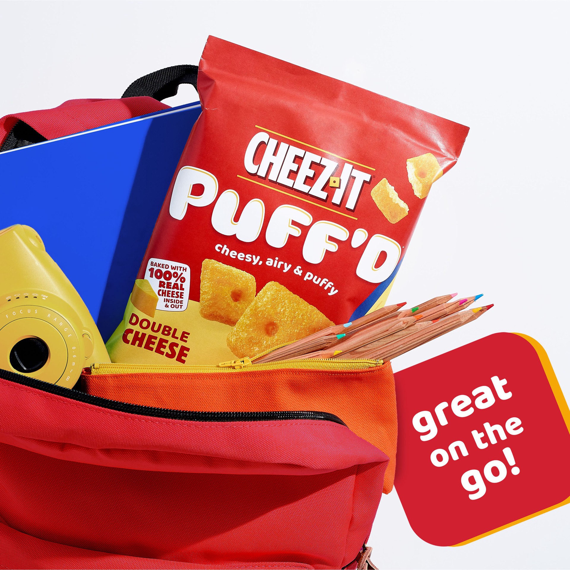 slide 2 of 5, Cheez-It Puff'd™ Double Cheese Cheesy Baked Snacks, 3 oz