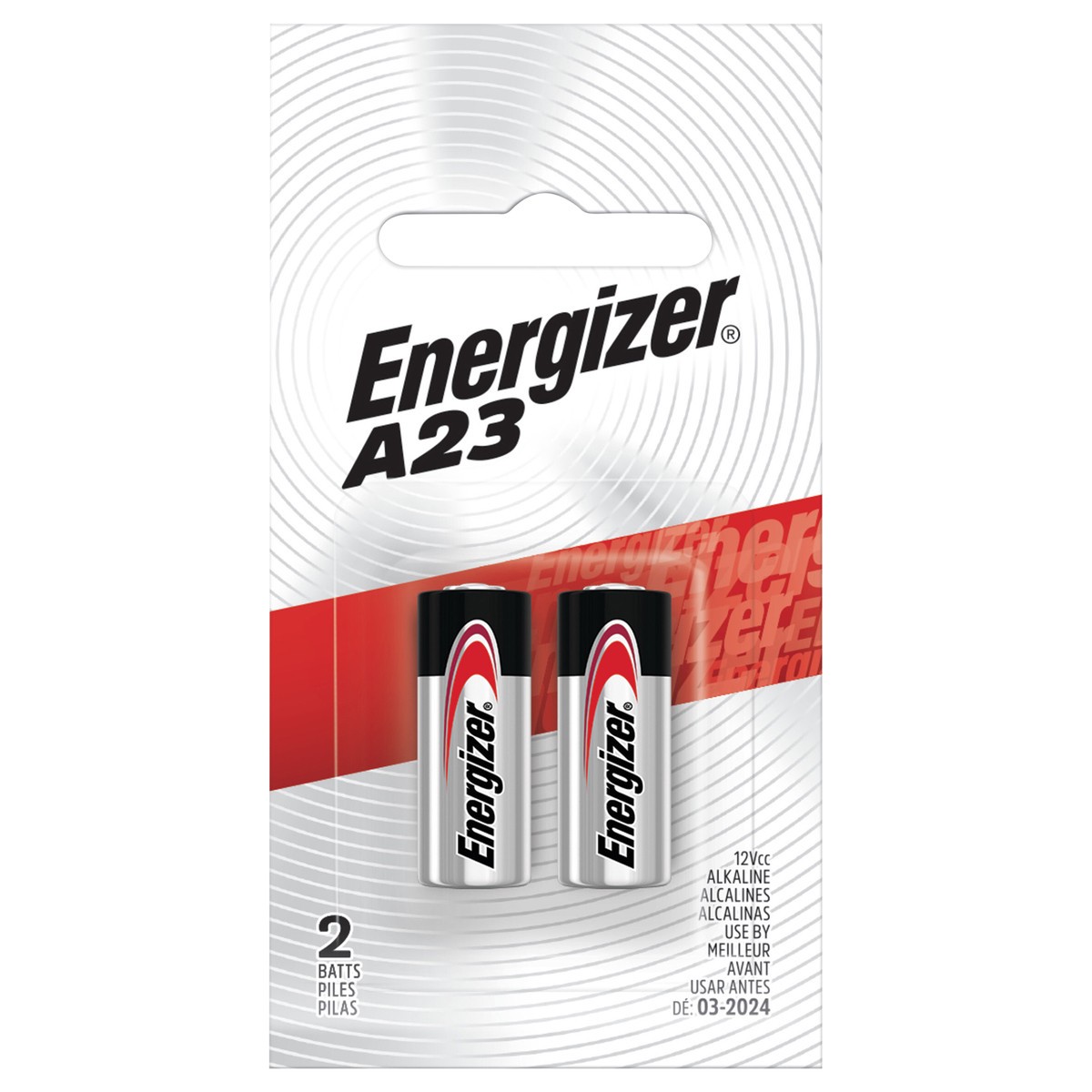 slide 1 of 2, Energizer A23 Batteries (2 Pack), 12V Miniature Alkaline Specialty Batteries, 2 ct