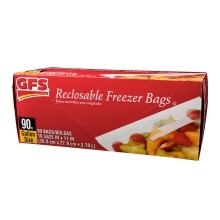 slide 1 of 1, GFS Reclosable Freezer Bags, 90 ct