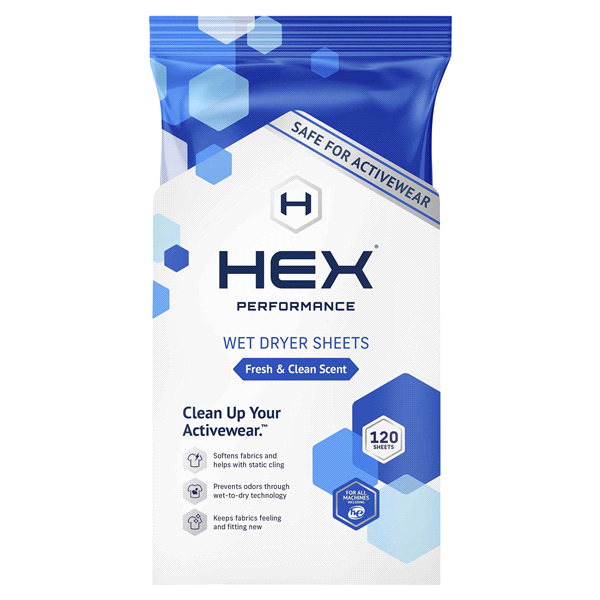 slide 1 of 1, Hex Performance Fresh & Clean Scent Wet Dryer Sheets, 120 ct