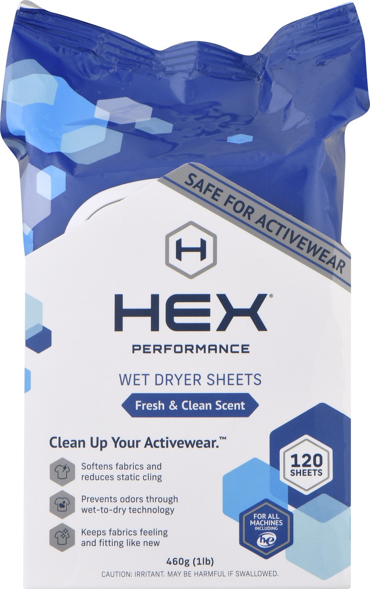 slide 4 of 10, Hex Fresh & Clean Scent Dryer Sheets 120 ea, 120 ct