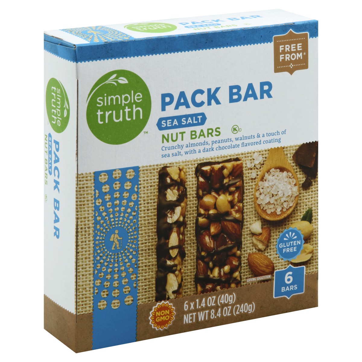 slide 4 of 5, Simple Truth Nut Bars 6 ea, 6 ct