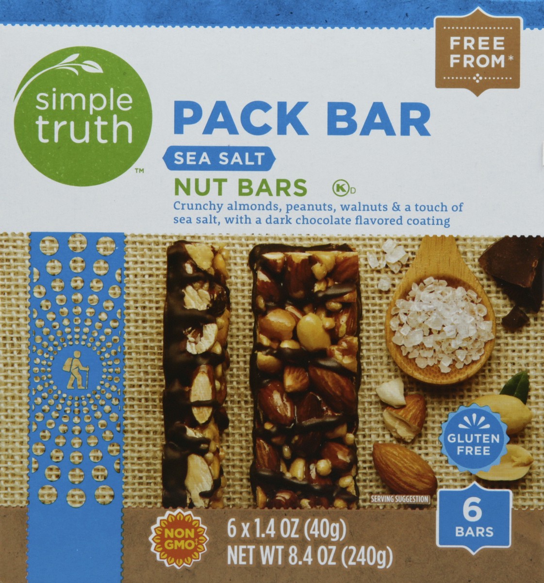 slide 1 of 5, Simple Truth Nut Bars 6 ea, 6 ct