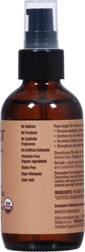 slide 2 of 4, PURA D'OR Organic Argan Oil, 4 fl oz