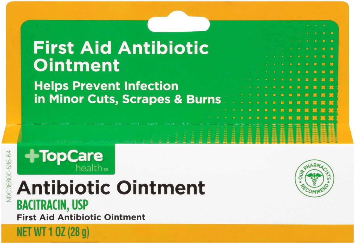 slide 1 of 8, TopCare First Aid Antibiotic Ointment, 1 oz