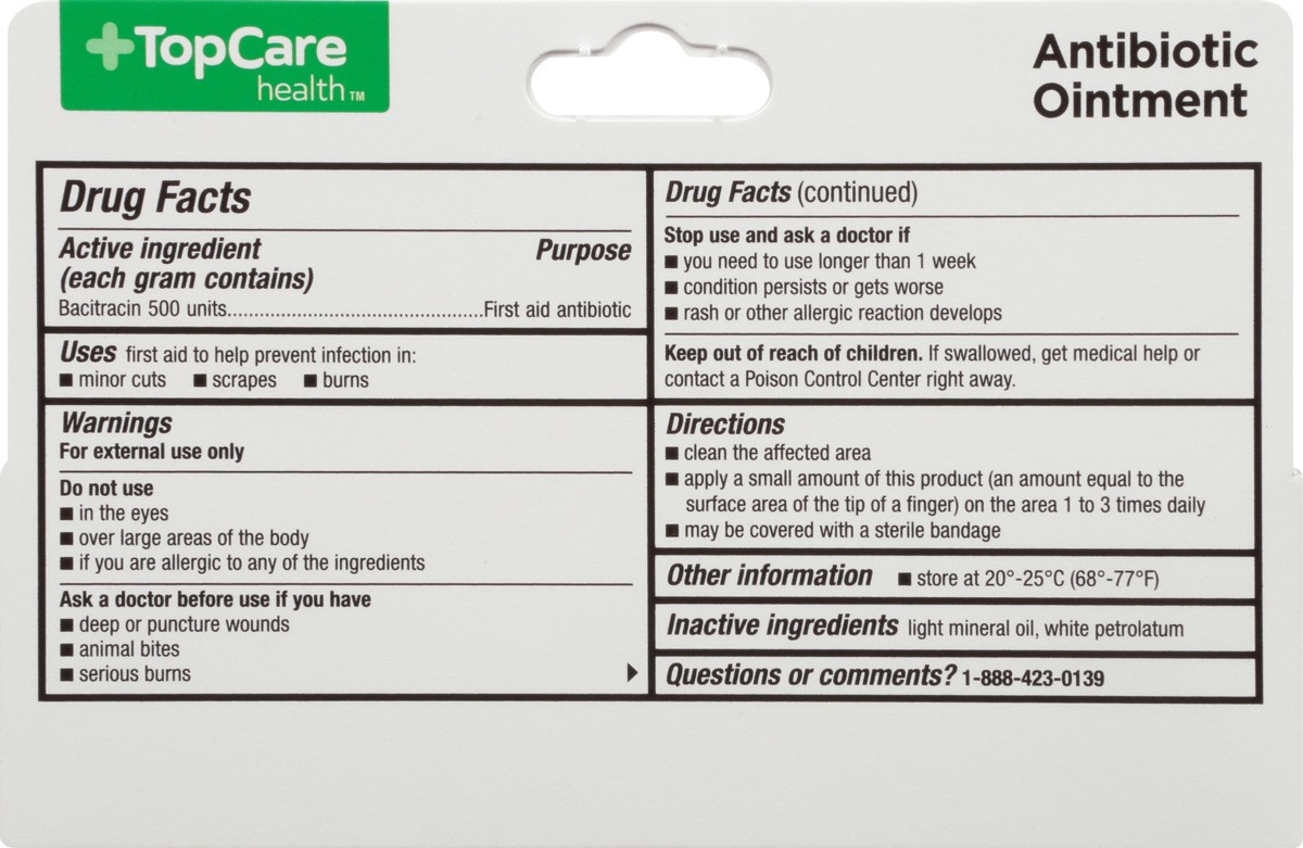 slide 8 of 8, TopCare First Aid Antibiotic Ointment, 1 oz