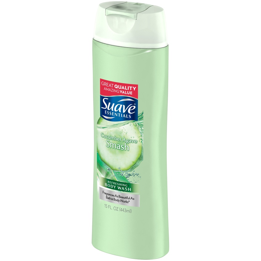 slide 3 of 4, Suave Essentials Body Wash Cucumber Agave Smash, 12 fl oz