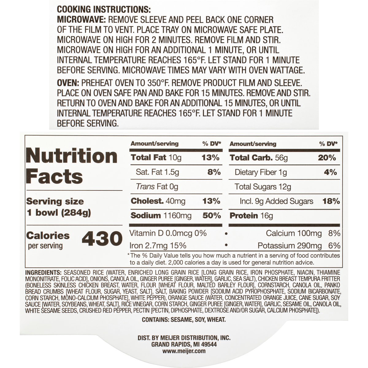 slide 5 of 13, Crafted Market Orange Chicken Bowl 10 Oz, 10 oz