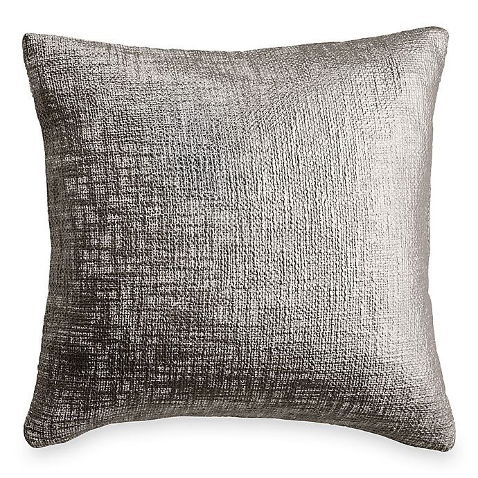 slide 1 of 2, DKNY Gotham Shimmer Square Throw Pillow - Platinum, 1 ct