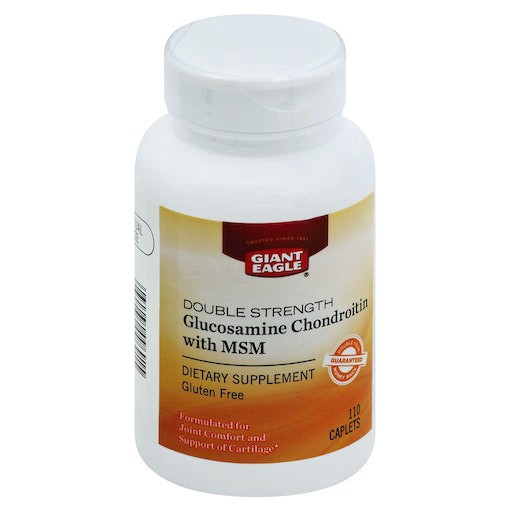 slide 1 of 1, Giant Eagle Double Strength Glucosamine Chondroitin With Msm, 110 Caplets, 110 ct