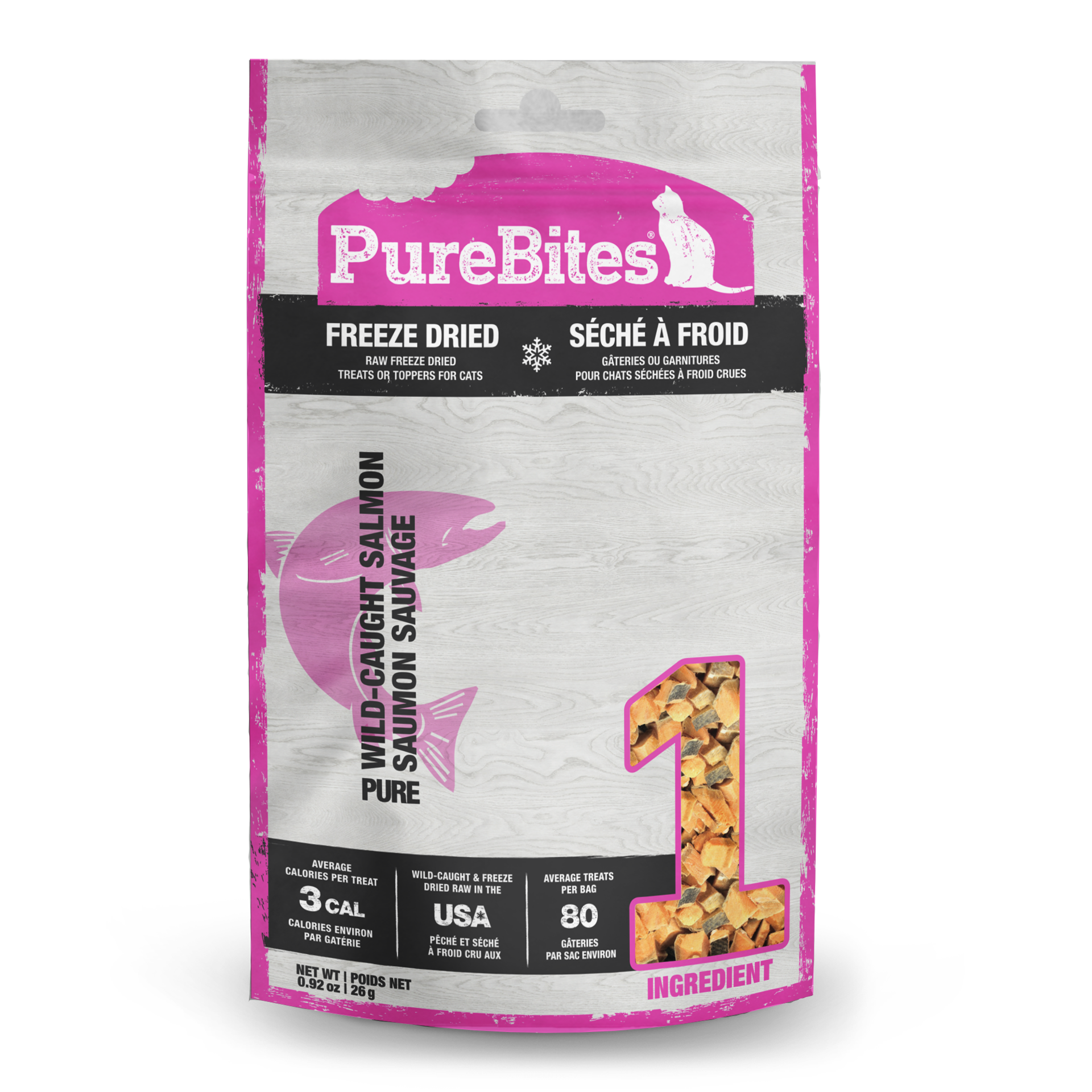 slide 1 of 5, PureBites All Natural Salmon Freeze Dried Value Pack Cat Treat, 0.92 oz