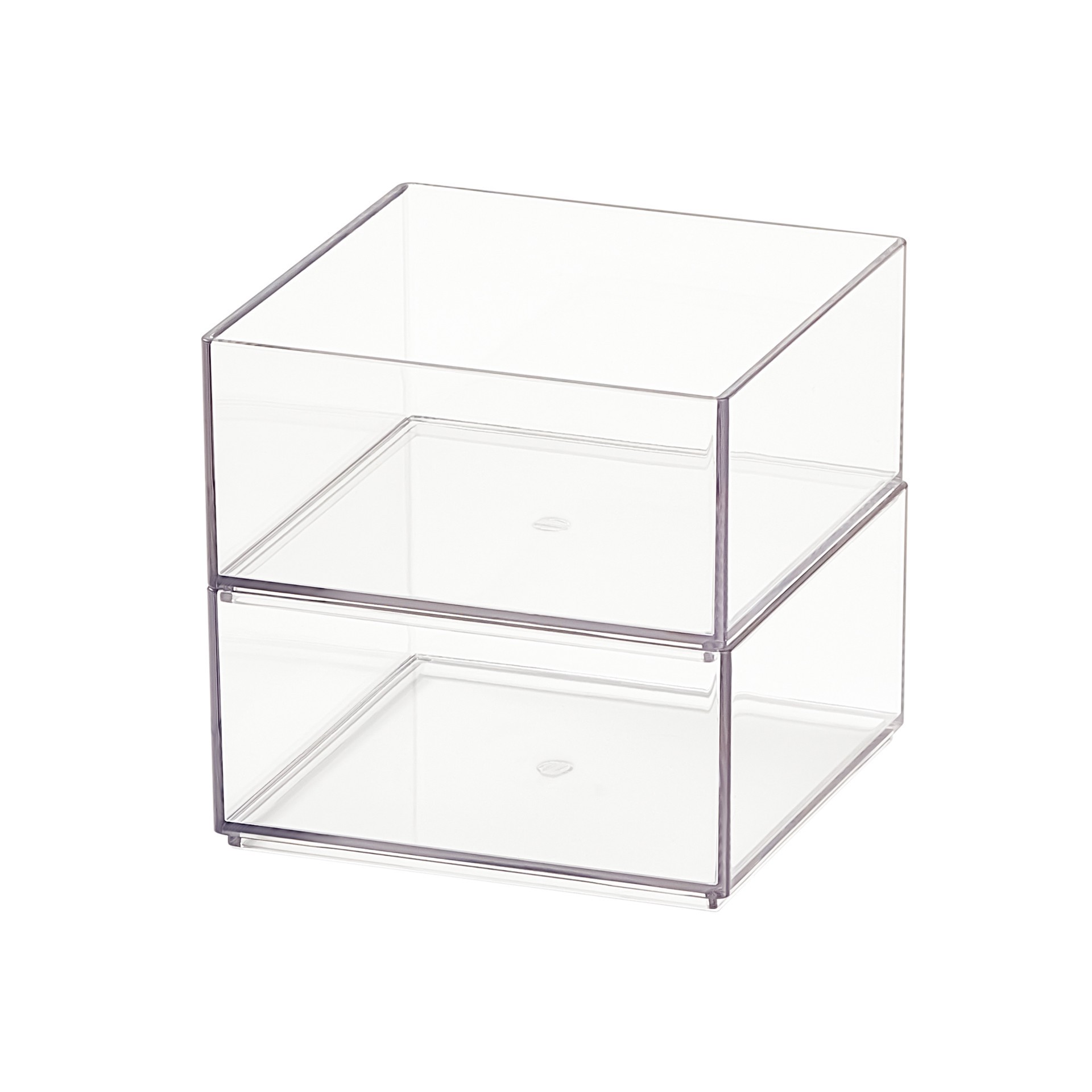 slide 4 of 6, 4" X 4" Clear Stacking Storage Tray By Simply Tidy, 4 in x 4 in