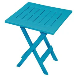 Gracious Living Teal Adirondack Plastic Outdoor Folding Side Table