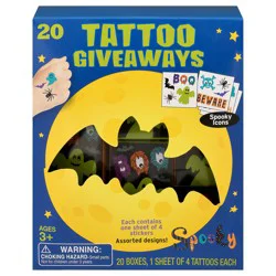 Mello Smello Ages 3+ Tattoo Giveaways Assorted Designs Spooky Stickers 1 ea