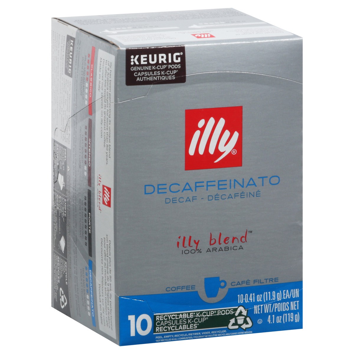 slide 13 of 15, illy Blend 100% Arabica Decaf K-Cup Pods Coffee 10 ea, 10 ct