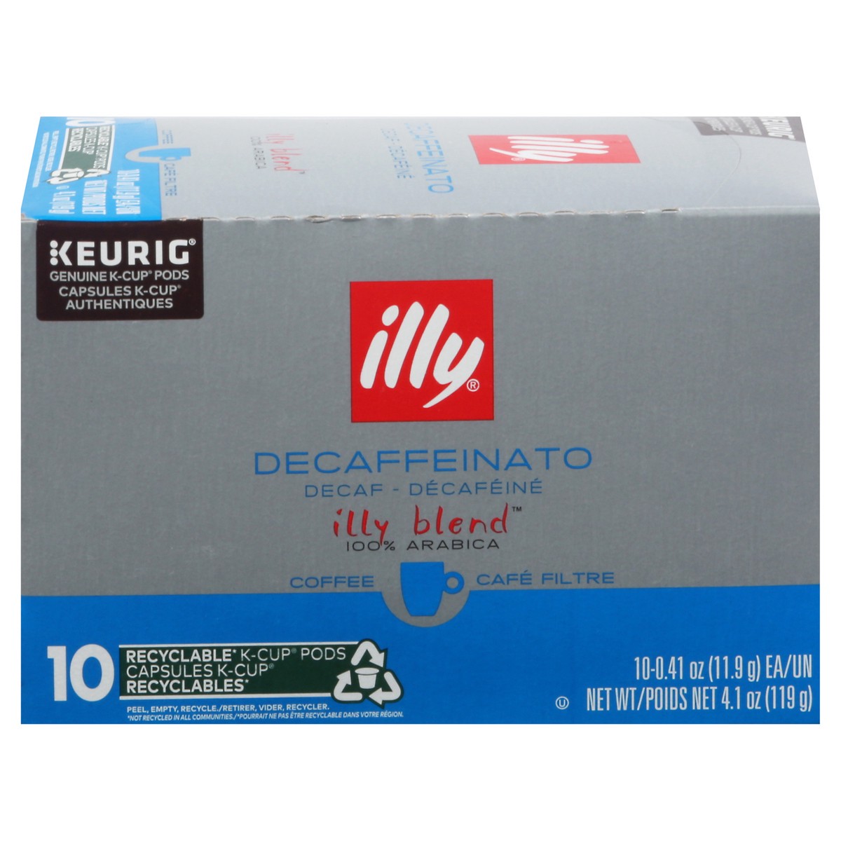slide 8 of 15, illy Blend 100% Arabica Decaf K-Cup Pods Coffee 10 ea, 10 ct