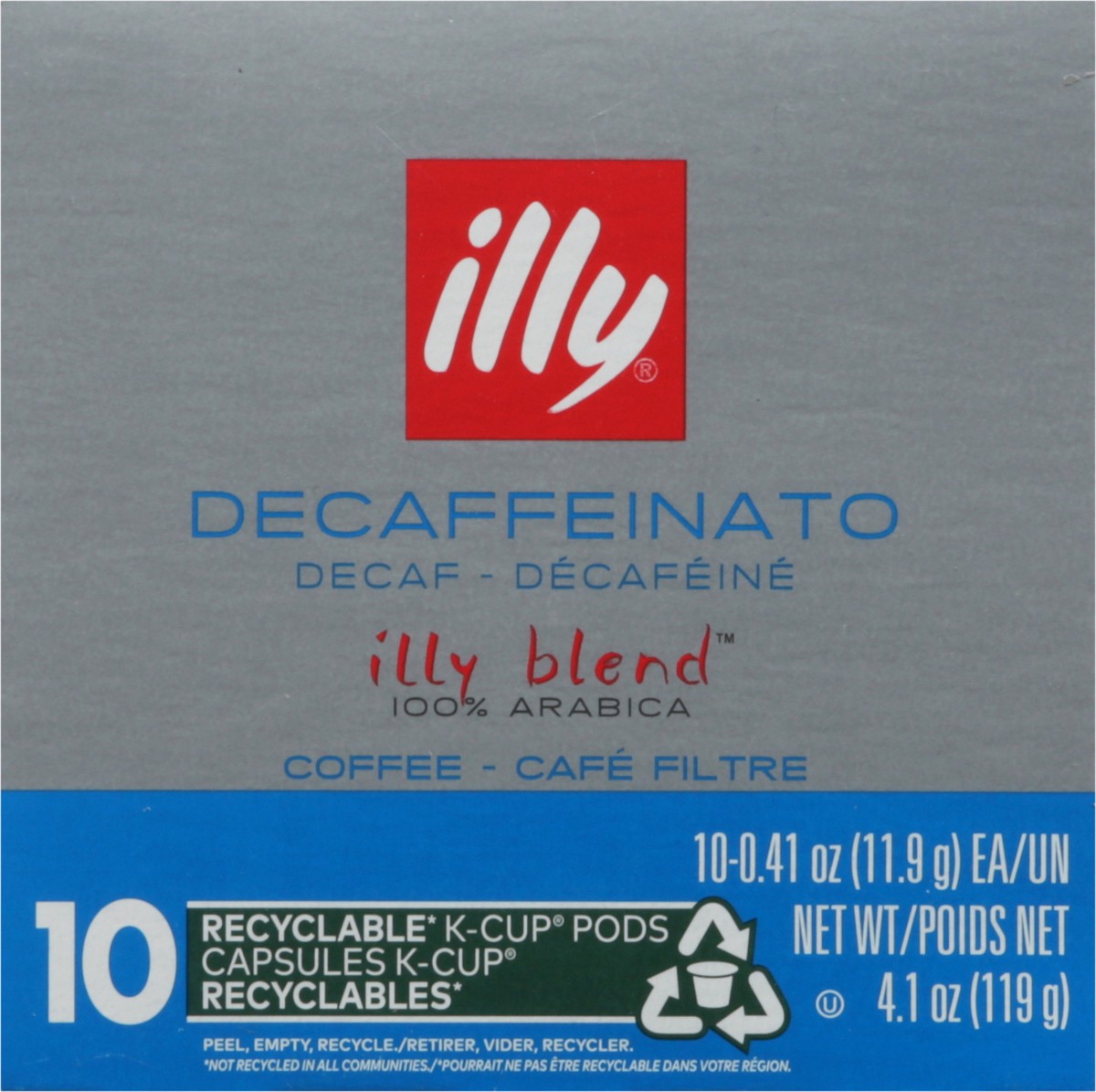 slide 10 of 15, illy Blend 100% Arabica Decaf K-Cup Pods Coffee 10 ea, 10 ct