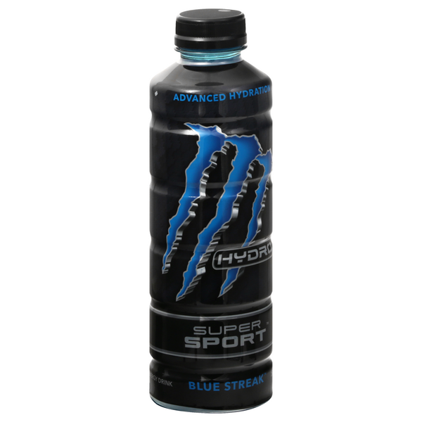 slide 1 of 1, Monster Energy Hydro Super Sport Blue Streak Energy Drink, 25.4 fl oz