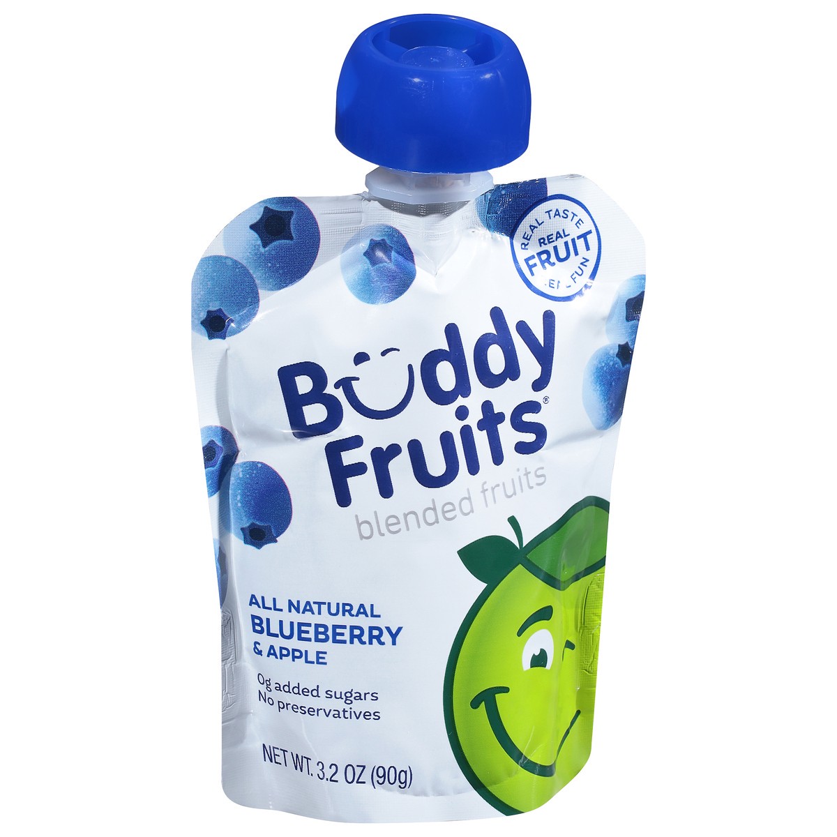 slide 2 of 9, Buddy Fruitss All Natural Blueberry & Apple Blended Fruits Pouch, 3.2 oz
