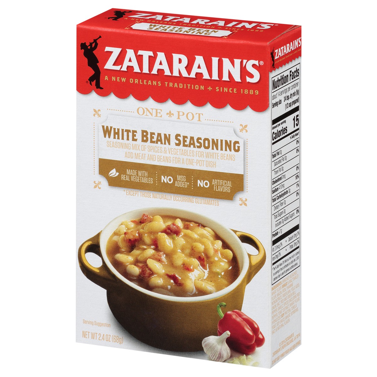 slide 9 of 13, Zatarain's White Bean Seasoning, 2.4 oz