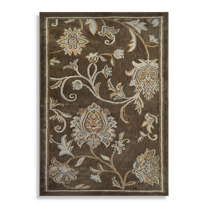 slide 1 of 2, Home Dynamix Westwood Floral Washable Accent Rug - Taupe, 1 ft 6 in x 2 ft 6 in